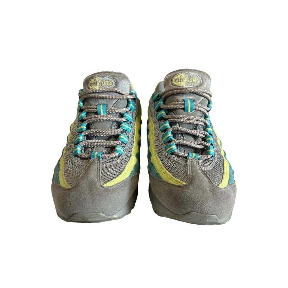 Nike Air Max '95 Womens  Gray Yellow Blue  Retro Running Athletic Sneake…